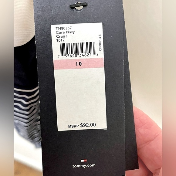 Tommy Hilfiger Swimsuit Bathing Suit Nautical Bow Size 10 NWT - Picture 5 of 15